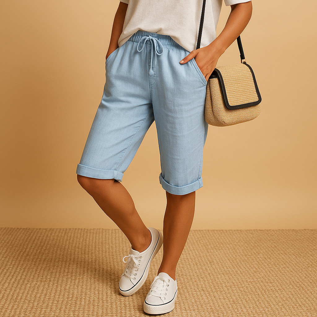 Luna | Relaxed Capri Pants for Women - ginlerie 3