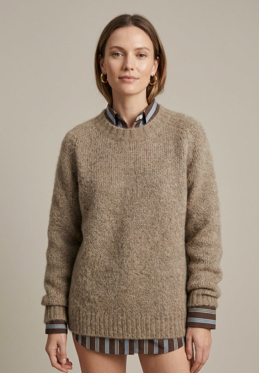Luna | Ribbed V-Neck Sweater - ginlerie 0