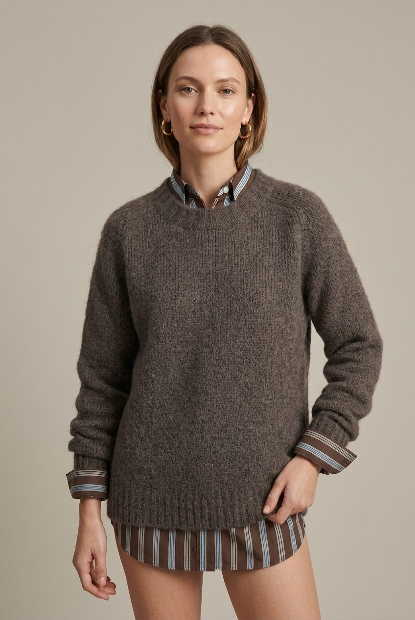 Luna | Ribbed V-Neck Sweater - ginlerie 3