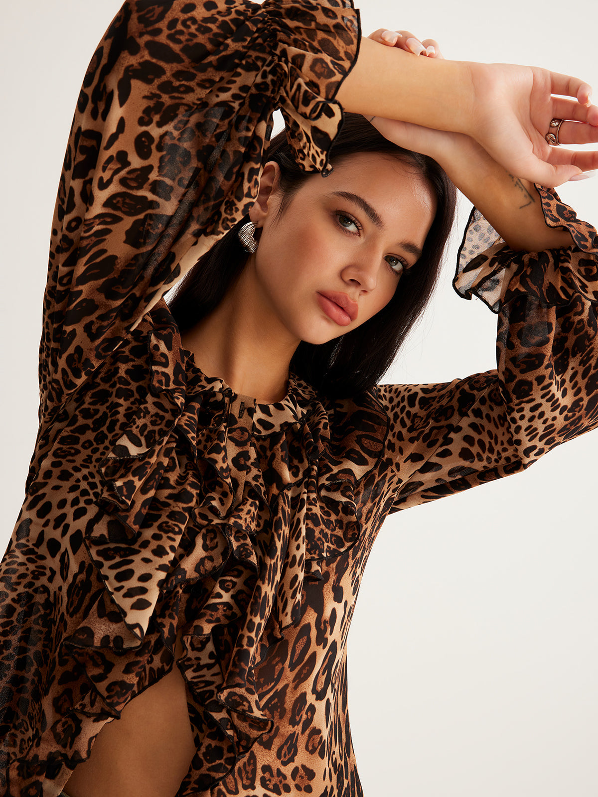Luna | Ruffle Neck Blouse - ginlerie 3