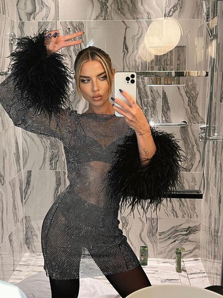 Luna | Sequin Mini Dress - ginlerie 0