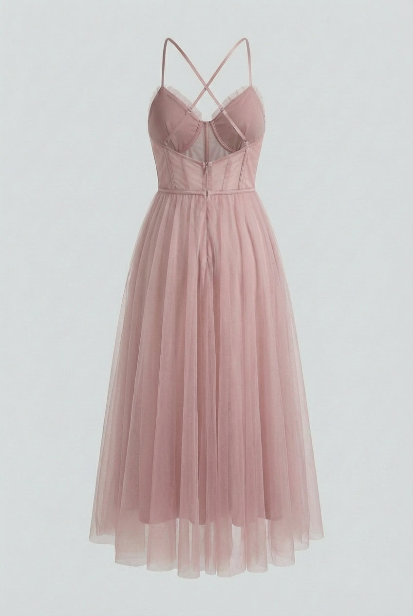 Luna | Sleeveless Midi Dress - ginlerie 4