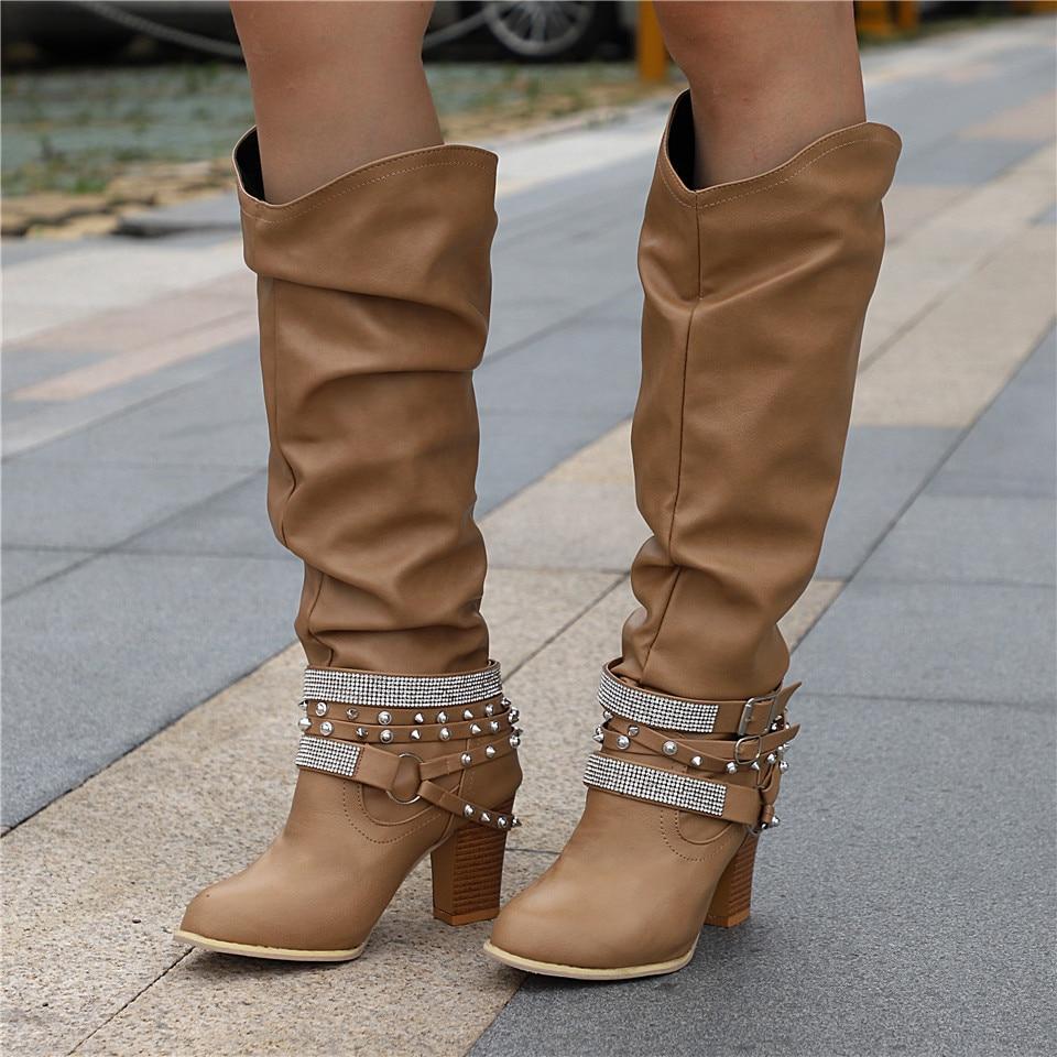 Luna | Slouch Black Knee High Boots - ginlerie 2