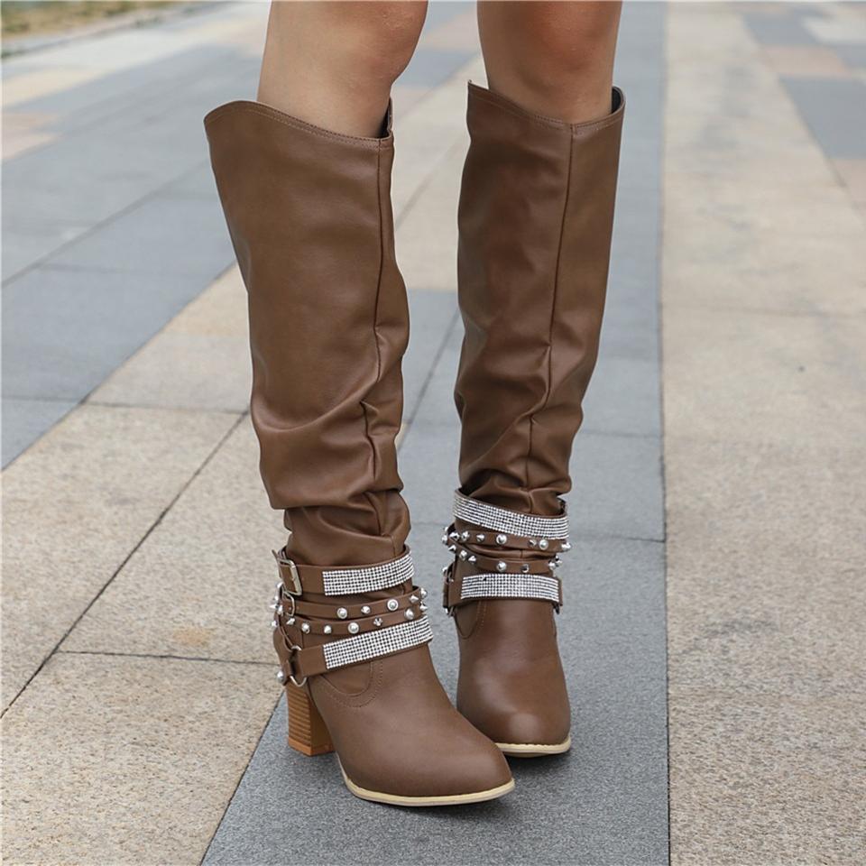 Luna | Slouch Knee High Boots for Women - ginlerie 6