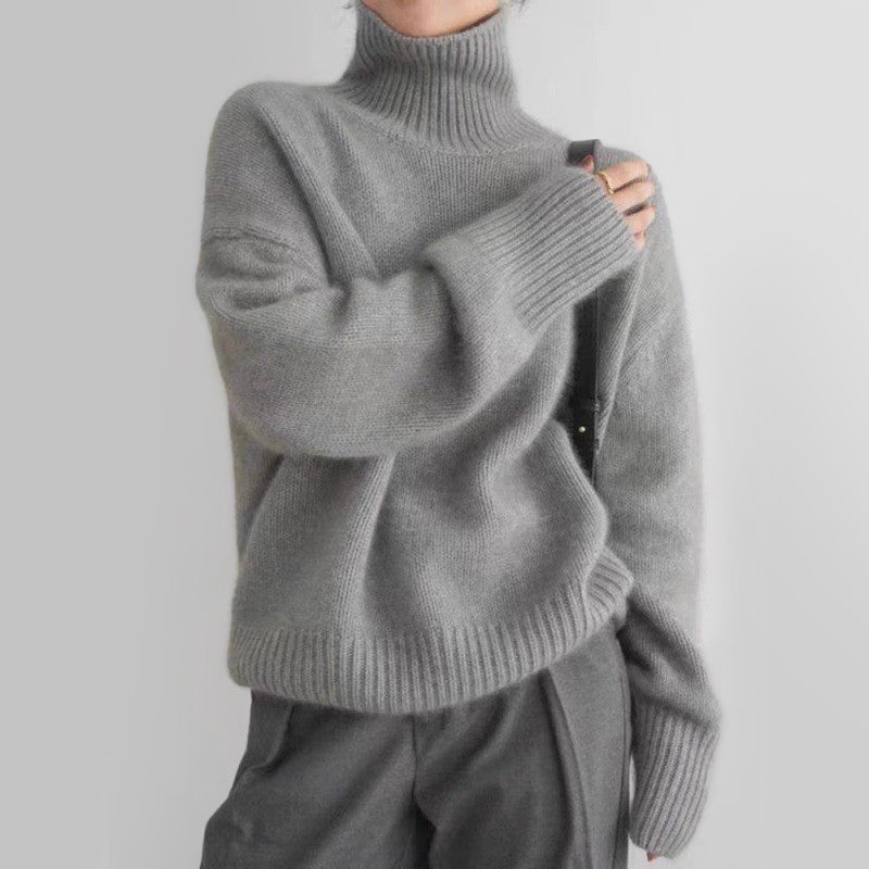 Luna | Soft Knit Turtleneck Sweater - ginlerie 0