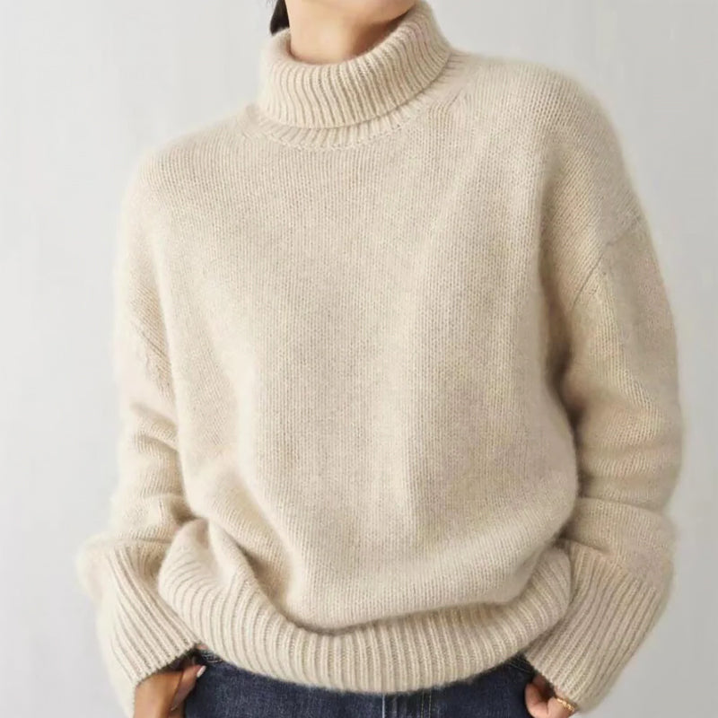 Luna | Soft Knit Turtleneck Sweater - ginlerie 1