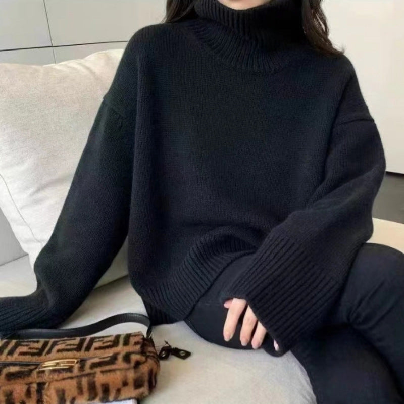 Luna | Soft Knit Turtleneck Sweater - ginlerie 4