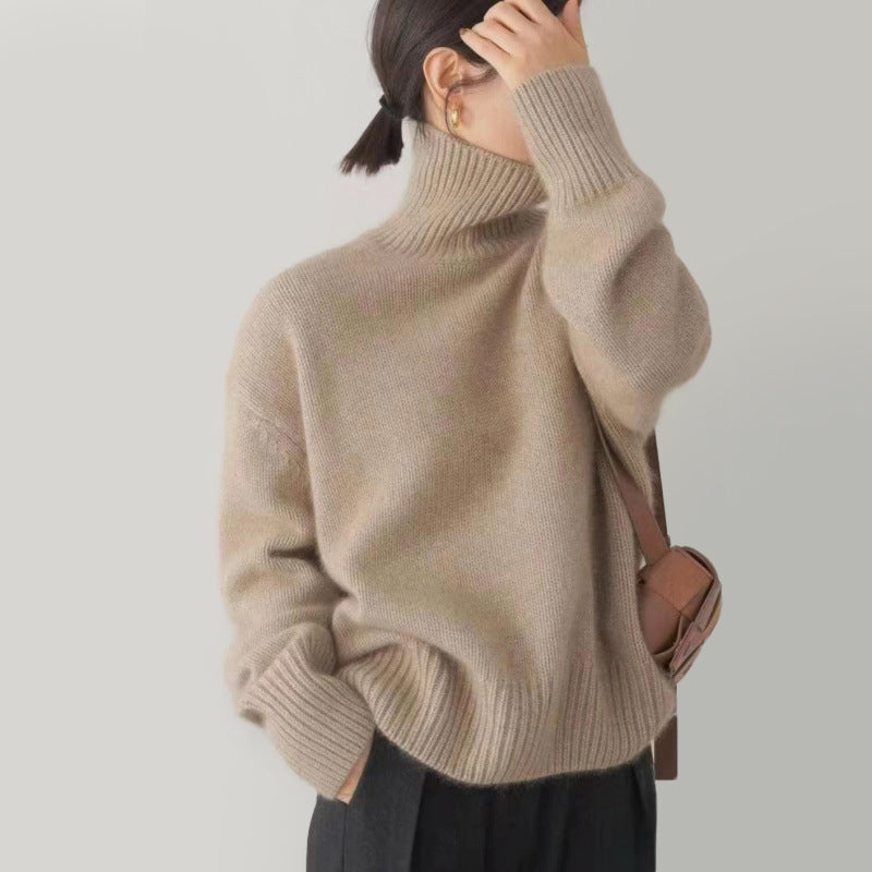 Luna | Soft Knit Turtleneck Sweater - ginlerie 5
