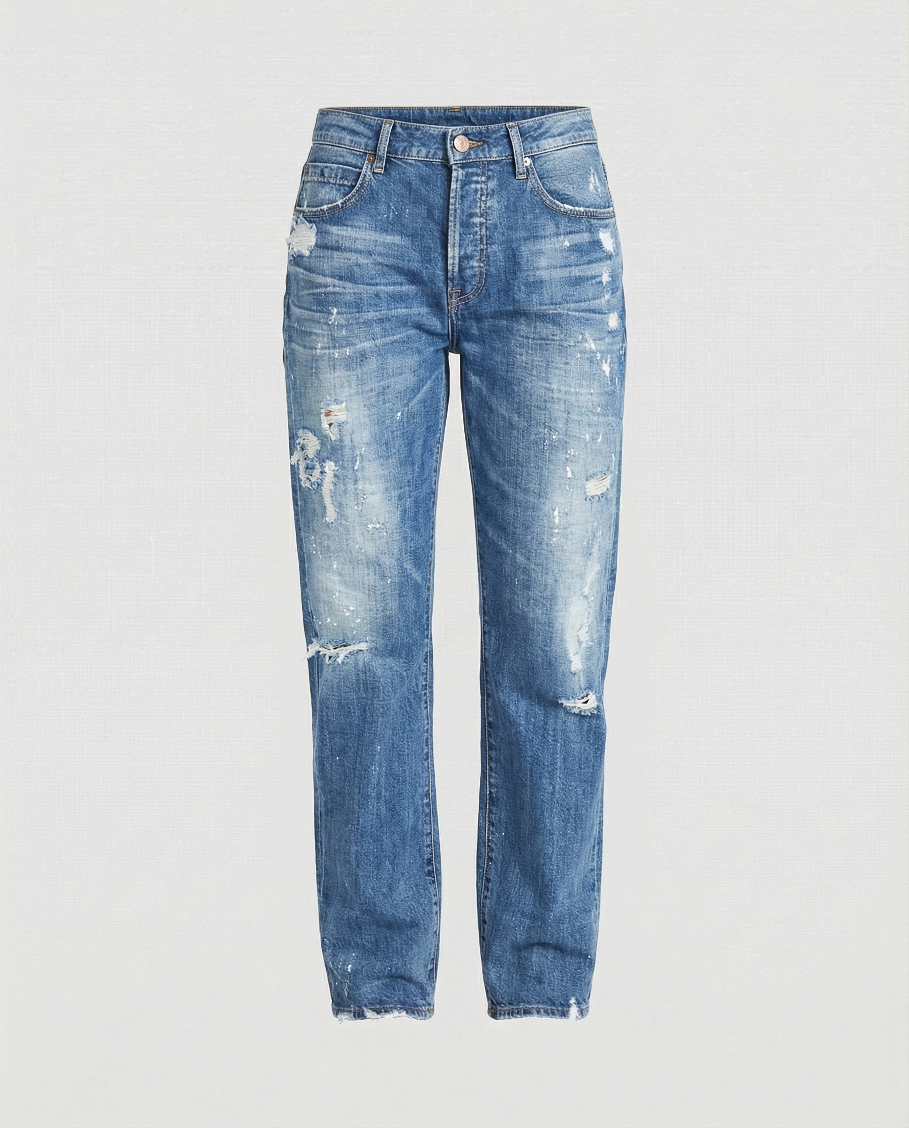 Luna | Straight Leg Distressed Jeans - ginlerie 3
