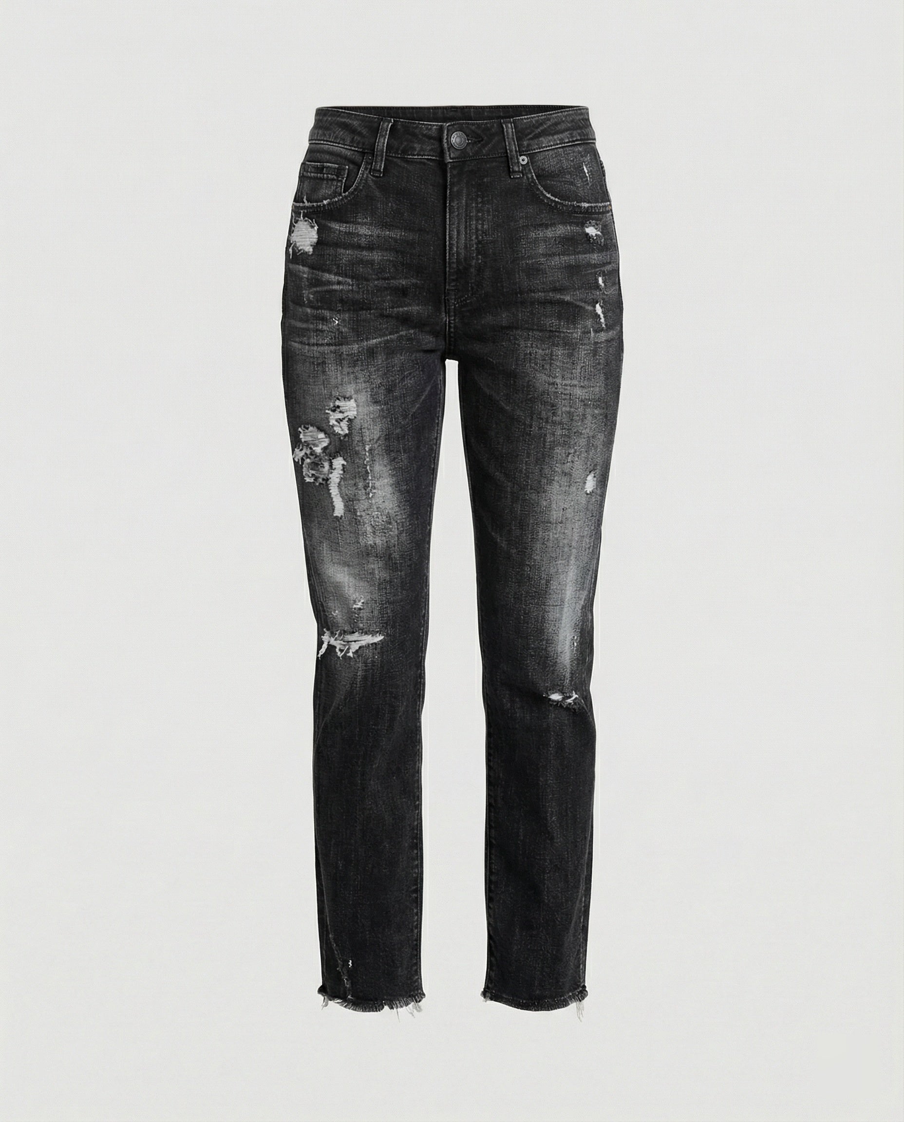 Luna | Straight Leg Distressed Jeans - ginlerie 5