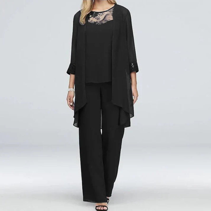 Luna | Three-Piece Pant Set - ginlerie 3