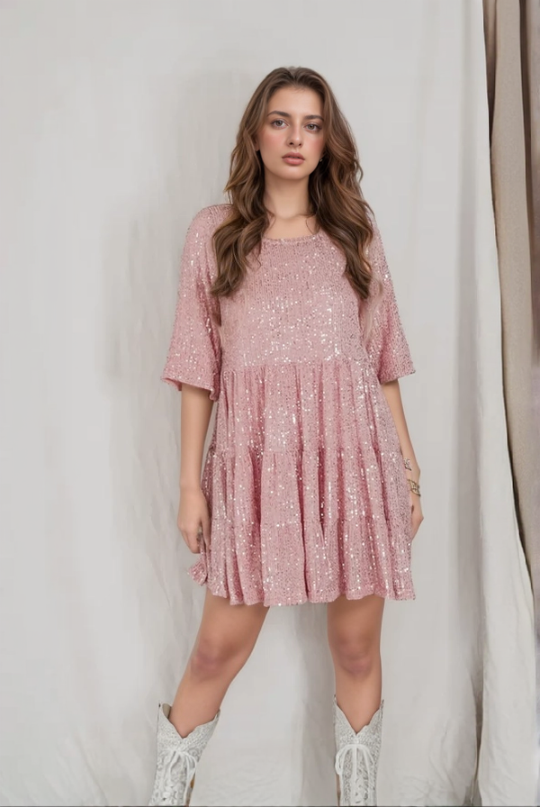 Luna | Tiered Mini Dress - ginlerie 3