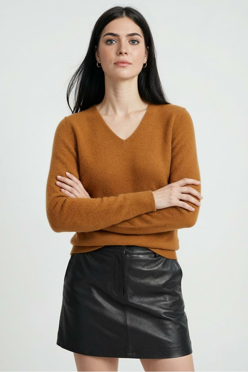 Luna | V-Neck Sweater - ginlerie 1