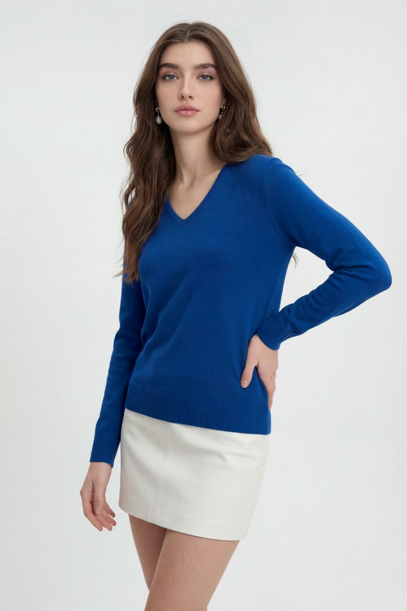 Luna | V-Neck Sweater for Women - ginlerie 1