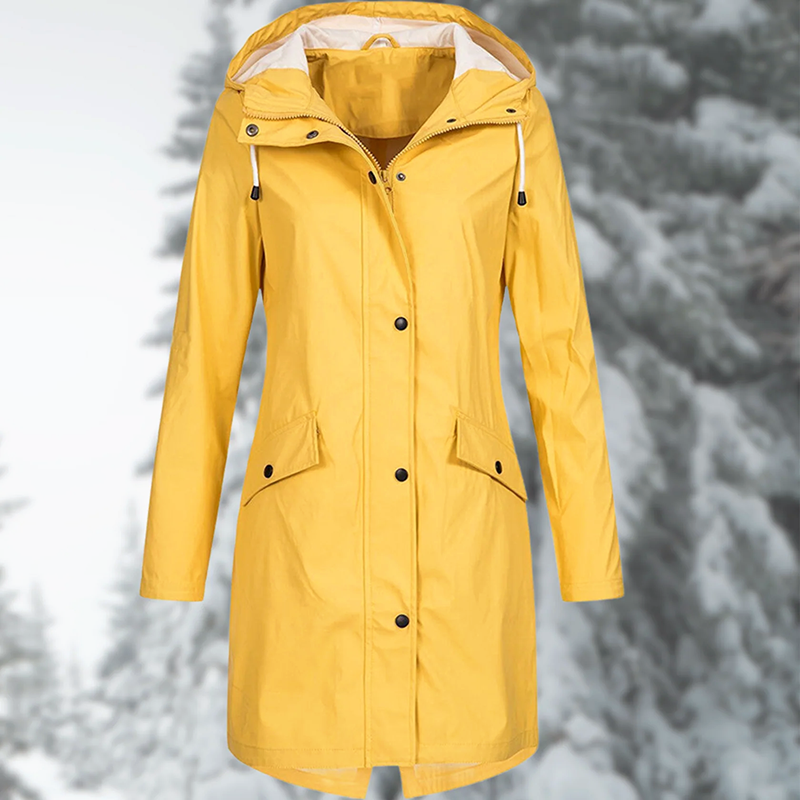 Luna | Waterproof Hooded Rain Coat for Women - ginlerie 0