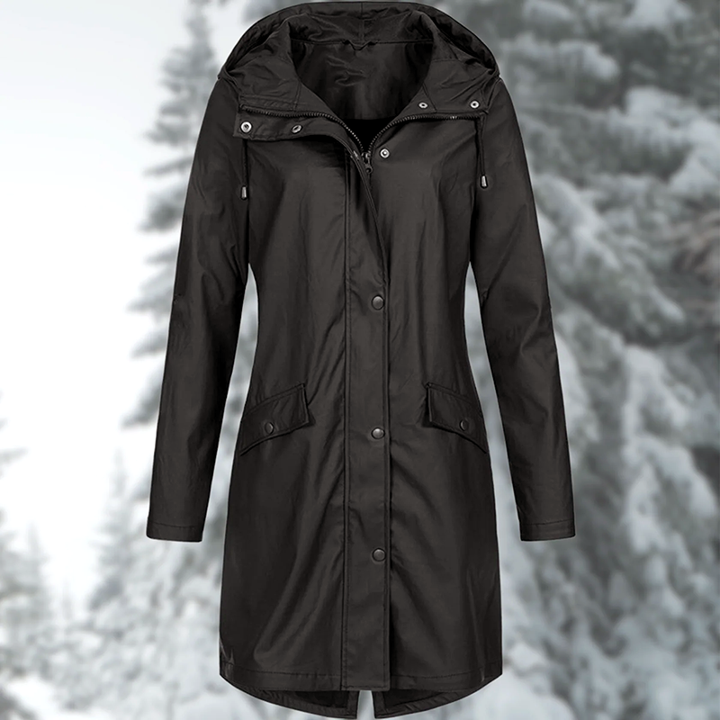 Luna | Waterproof Hooded Rain Coat for Women - ginlerie 1