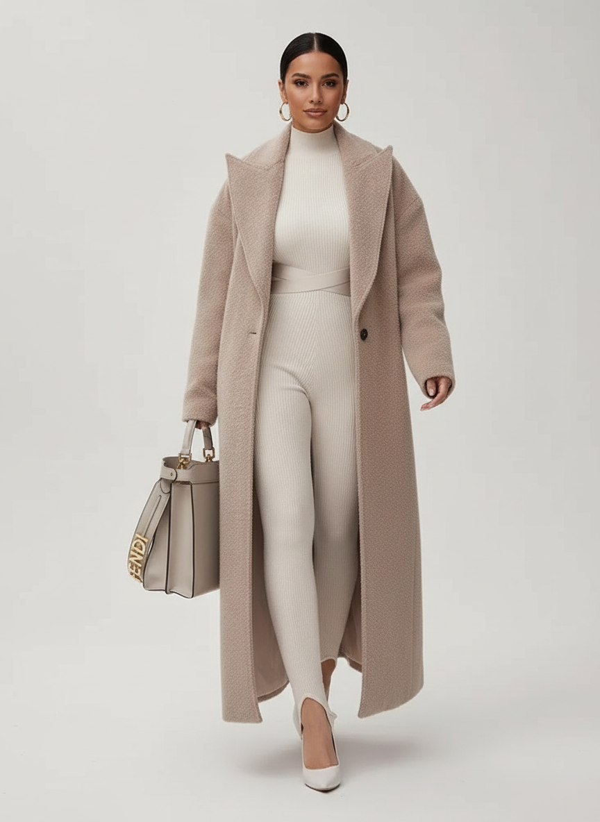 Luna | Wool Overcoat for Women - ginlerie 2