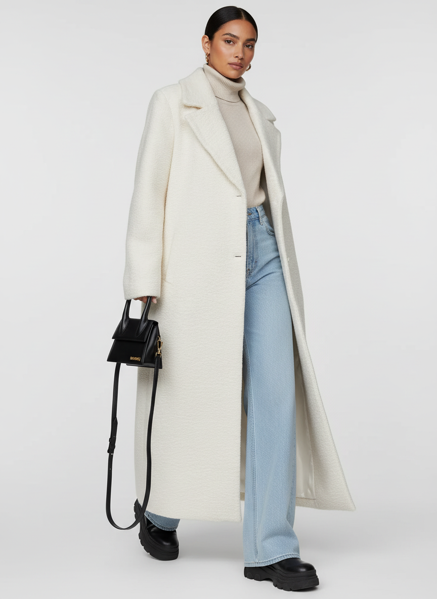 Luna | Wool Overcoat for Women - ginlerie 5