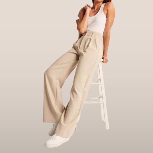 Marieke | High-Waisted Wide-Leg Trousers - ginlerie 1