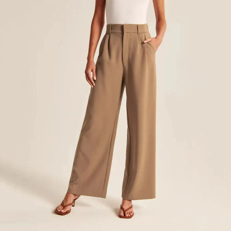 Marieke | High-Waisted Wide-Leg Trousers - ginlerie 3