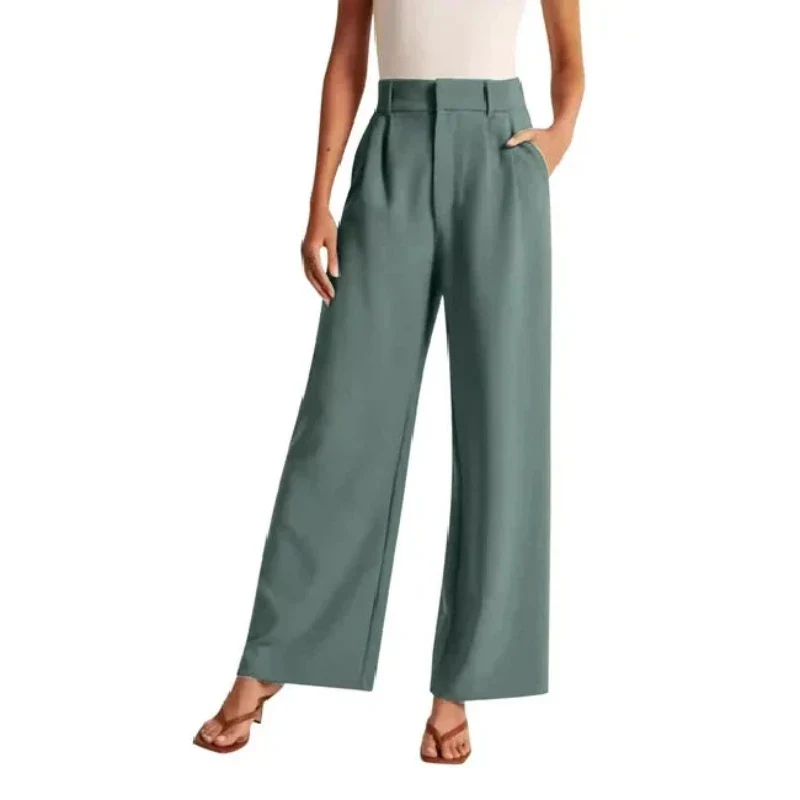 Marieke | High-Waisted Wide-Leg Trousers - ginlerie 4