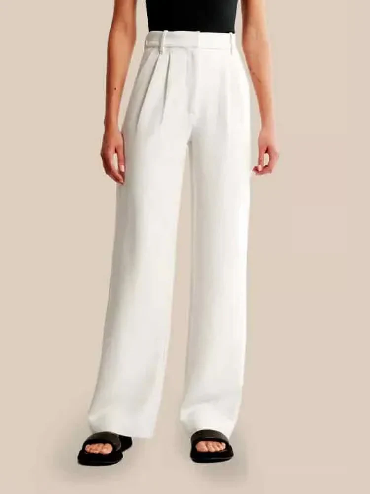 Marieke | High-Waisted Wide-Leg Trousers - ginlerie 6