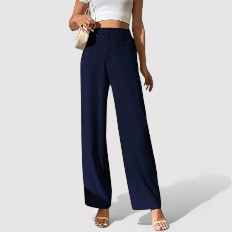 Marieke | High-Waisted Wide-Leg Trousers - ginlerie 8