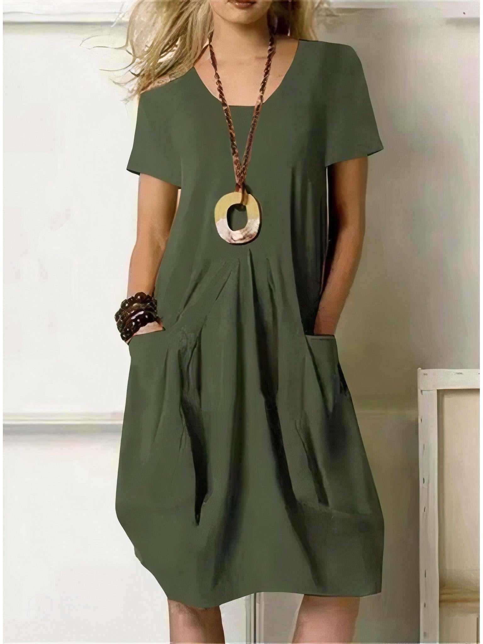 Maya | A-Line Casual Dress - ginlerie 1
