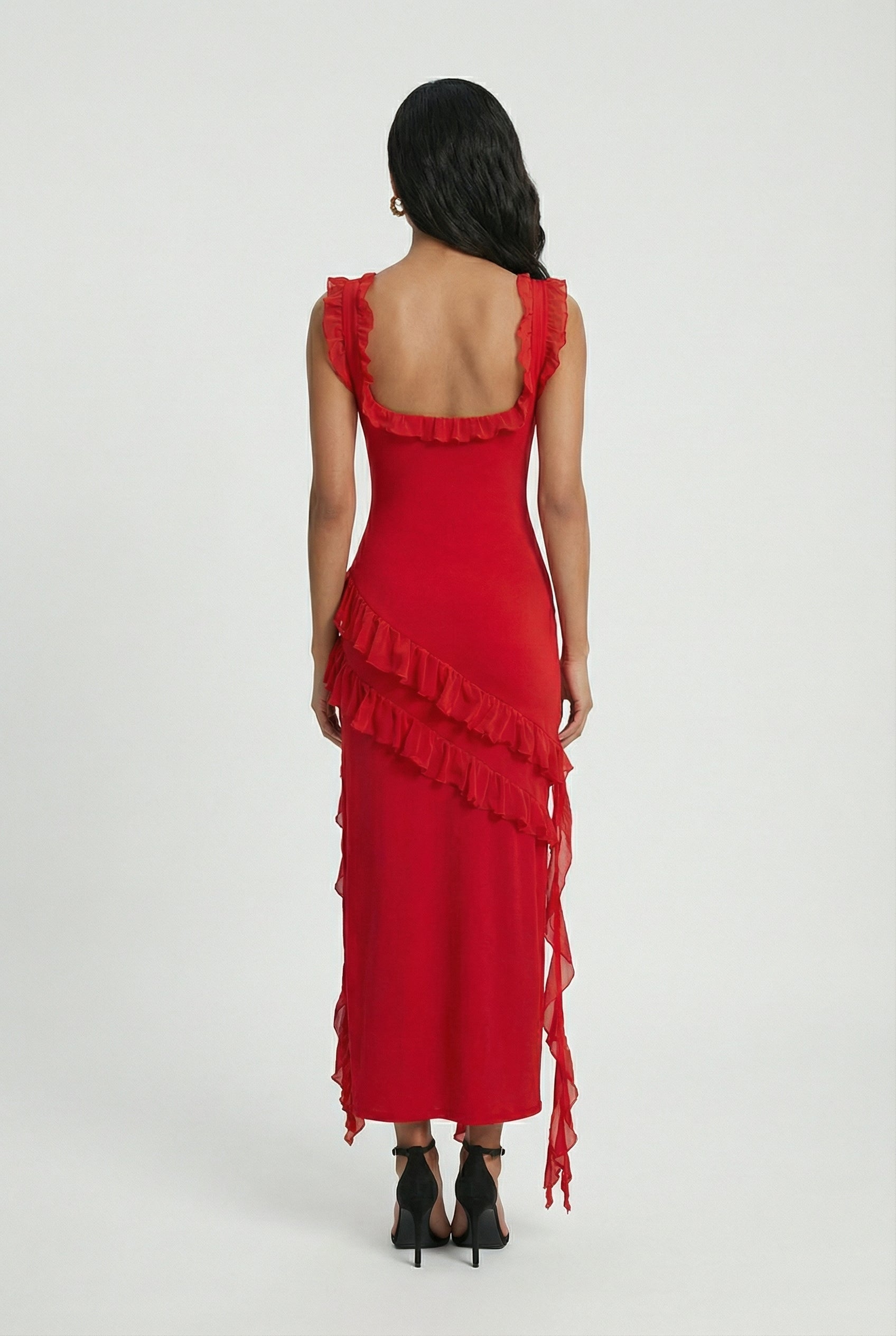 Maya | Backless High Slit Dress - ginlerie 3