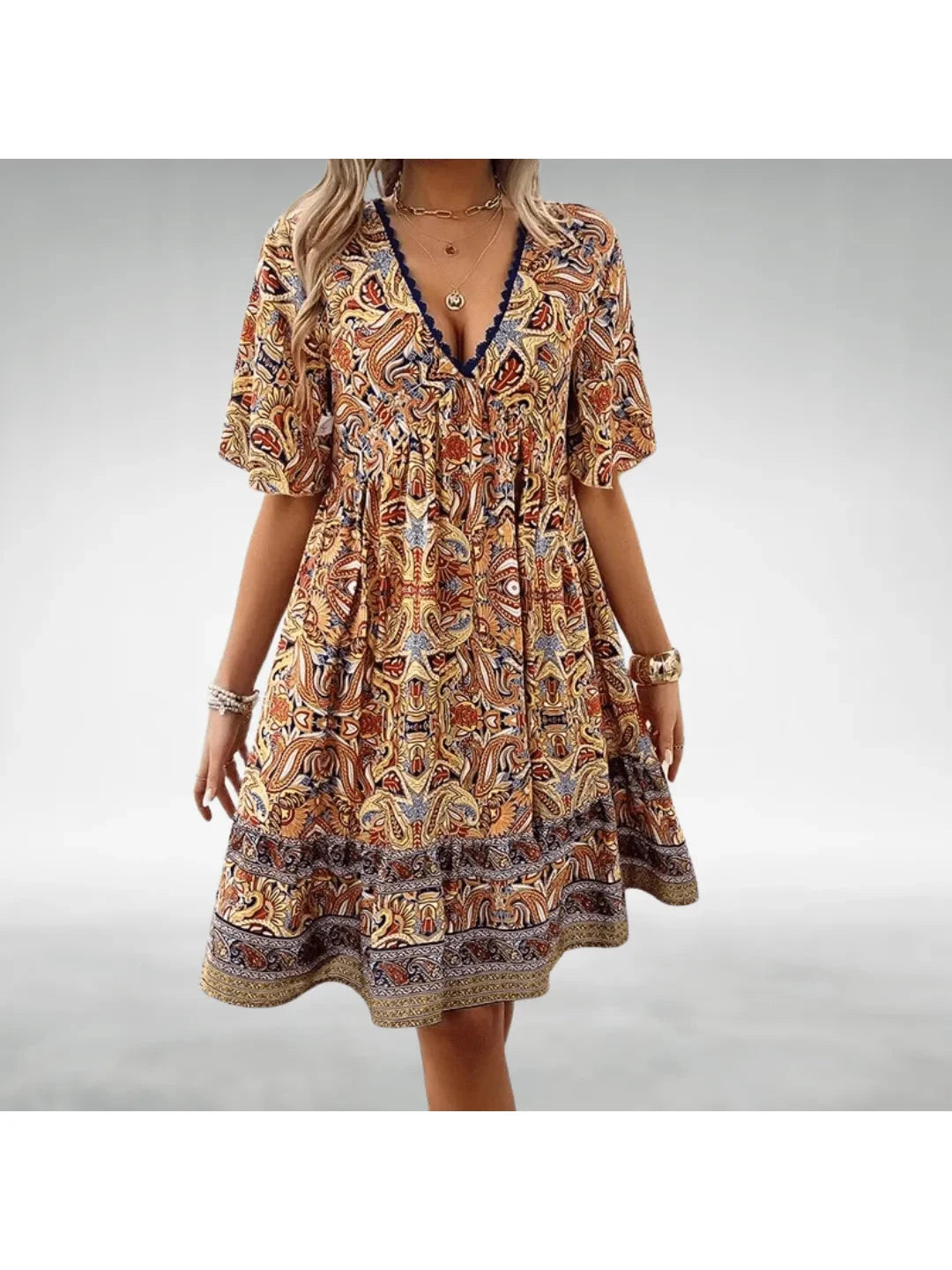 Maya | Boho Midi Dress - ginlerie 3