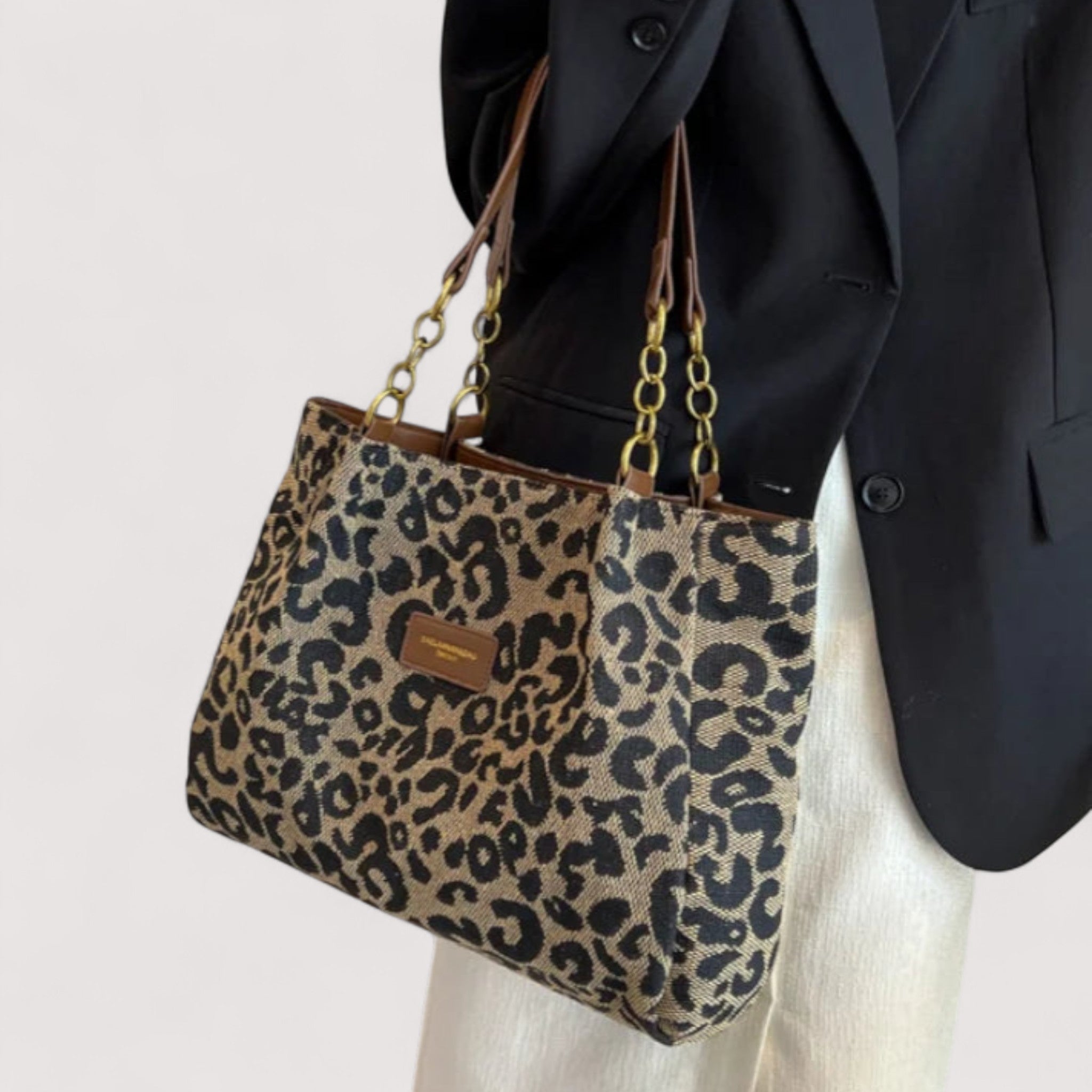 Maya | Bold Leopard Print Shopping Bag - ginlerie 4