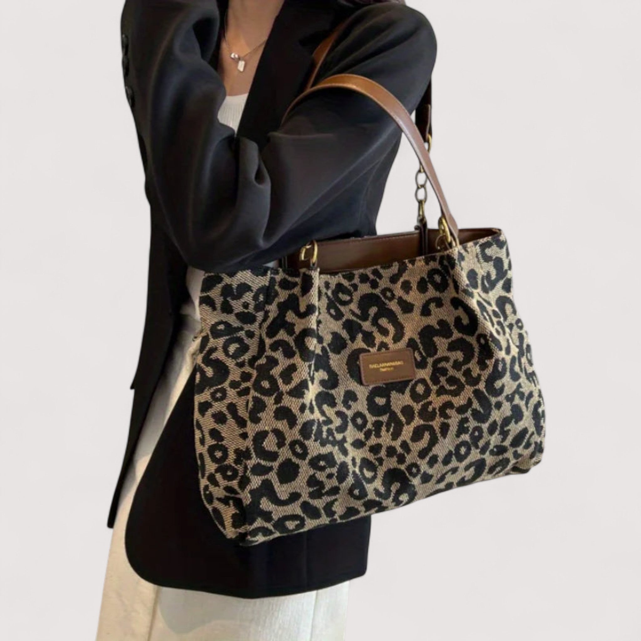 Maya | Bold Leopard Print Shopping Bag - ginlerie 6