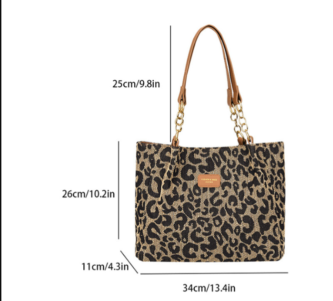 Maya | Bold Leopard Print Shopping Bag - ginlerie 7