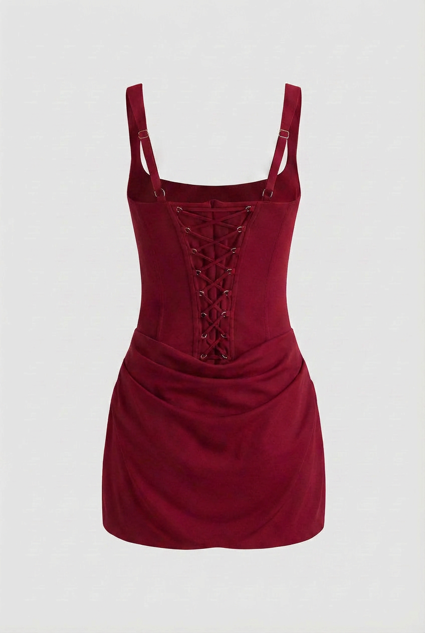 Maya | Bold Red Mini Dress - ginlerie 5