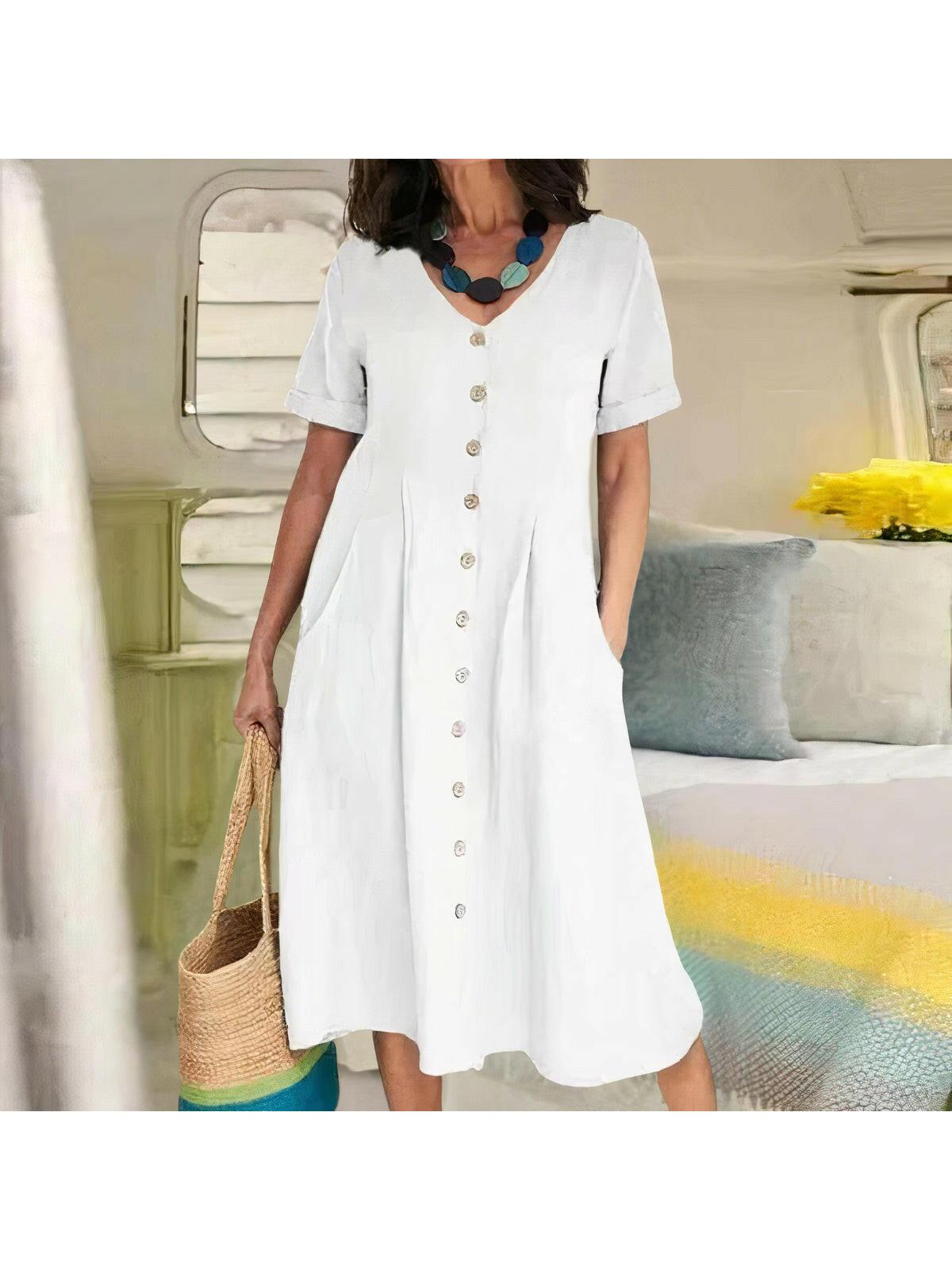 Maya | Buttoned Dress - ginlerie 0