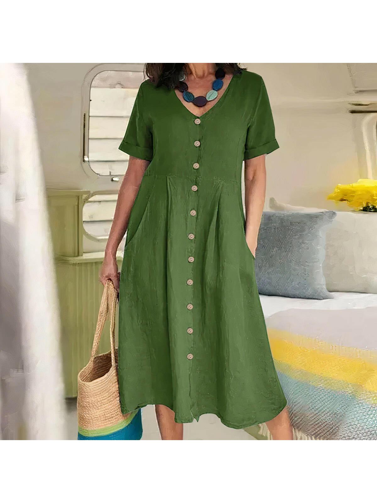 Maya | Buttoned Dress - ginlerie 5