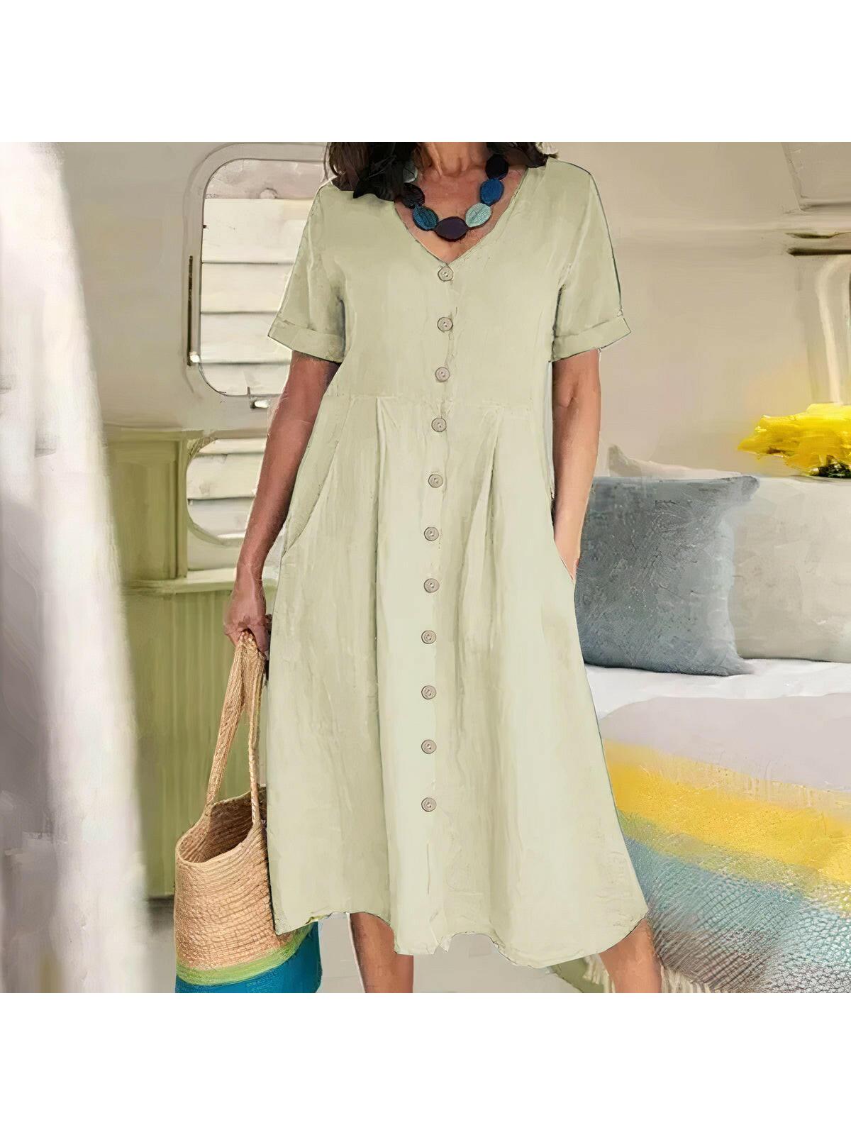 Maya | Buttoned Dress - ginlerie 8