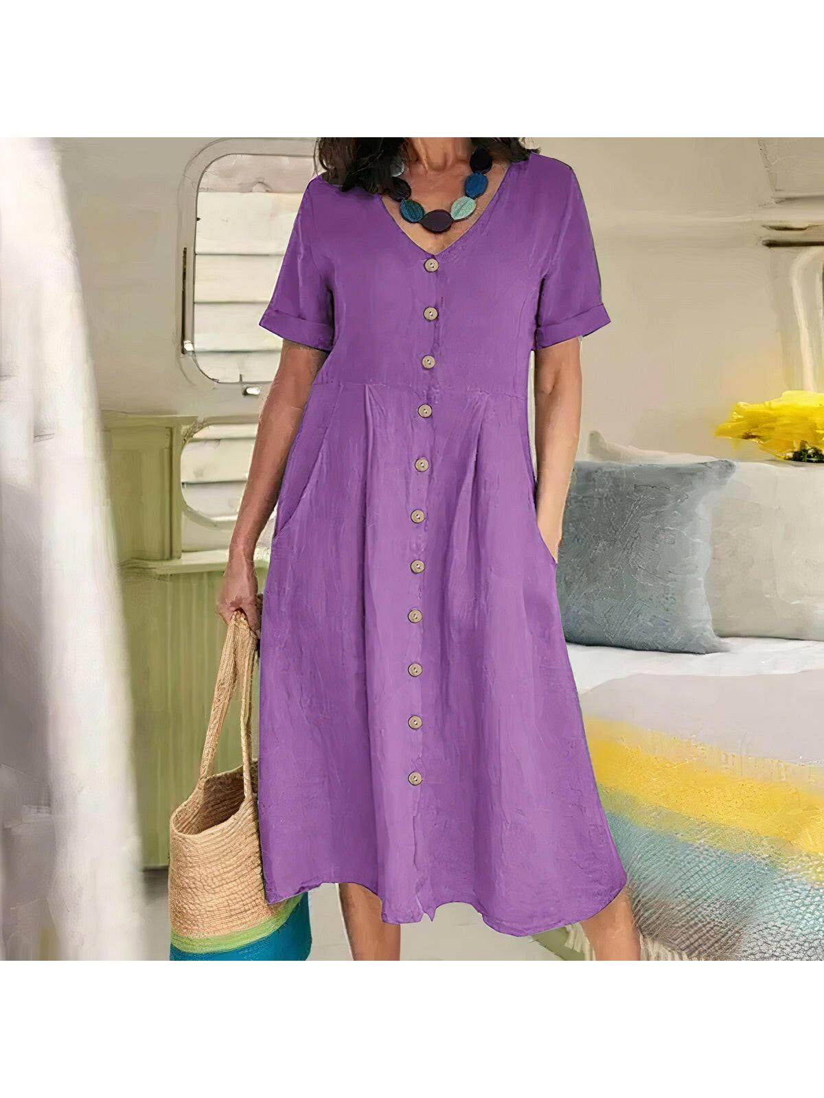 Maya | Buttoned Dress - ginlerie 9