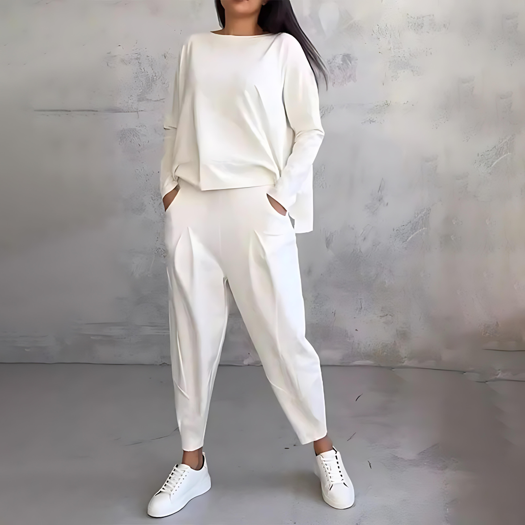 Maya | Casual Loose-Fit Top and Pants Set - ginlerie 2