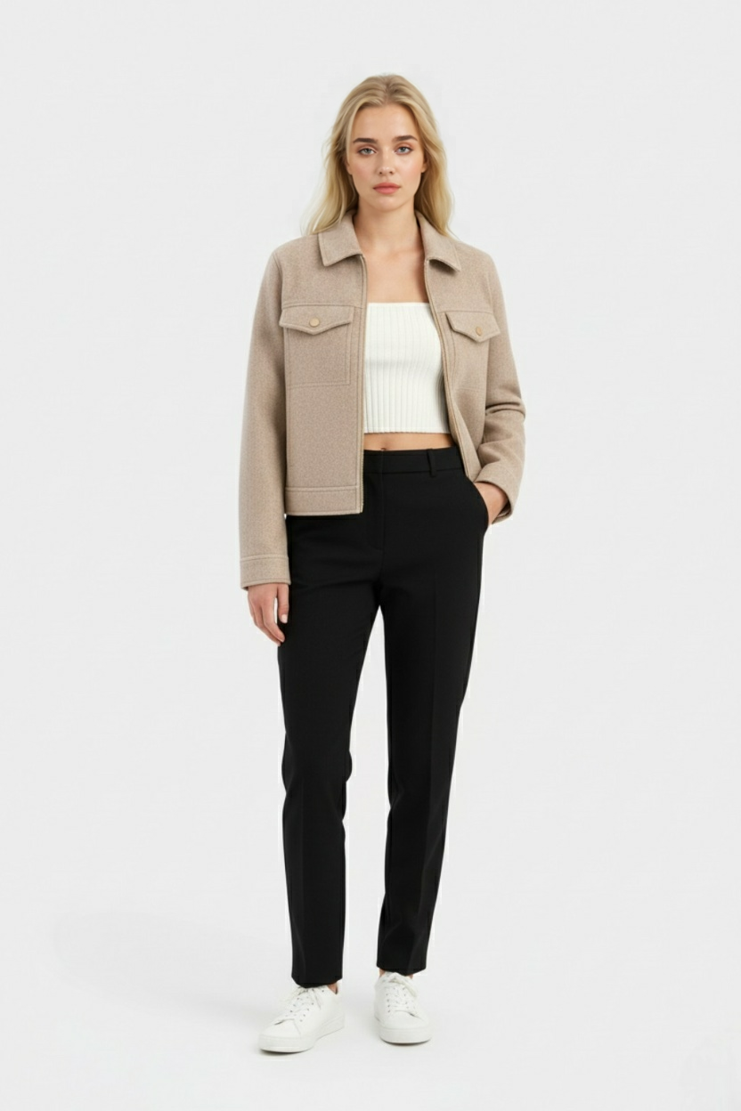 Maya | Cropped Zip-Up Jacket - ginlerie 2