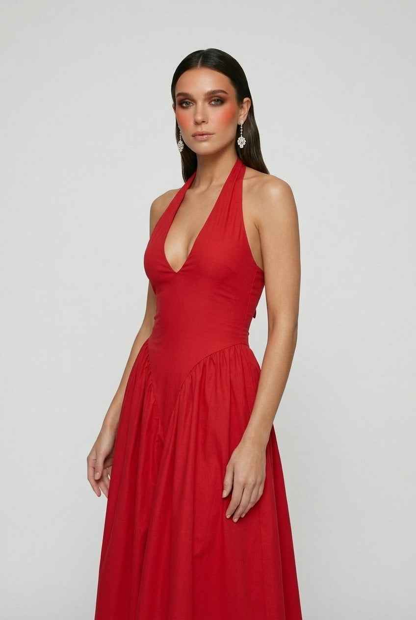 Maya | Elegant Midi Cocktail Dress - ginlerie 4