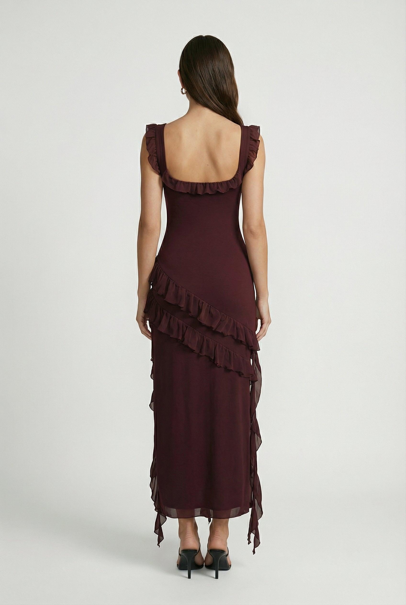 Maya | Elegant Open Back Maxi Dress - ginlerie 4