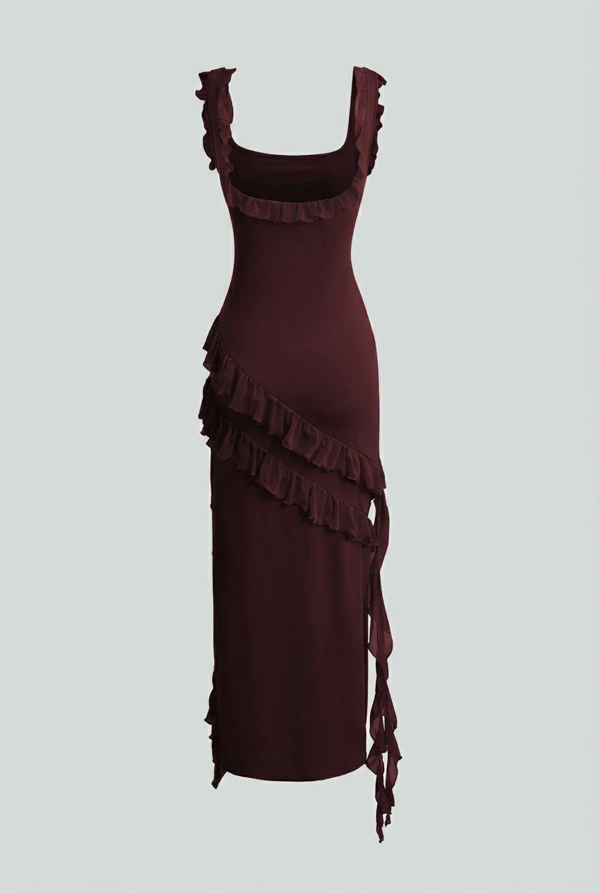 Maya | Elegant Open Back Maxi Dress - ginlerie 5