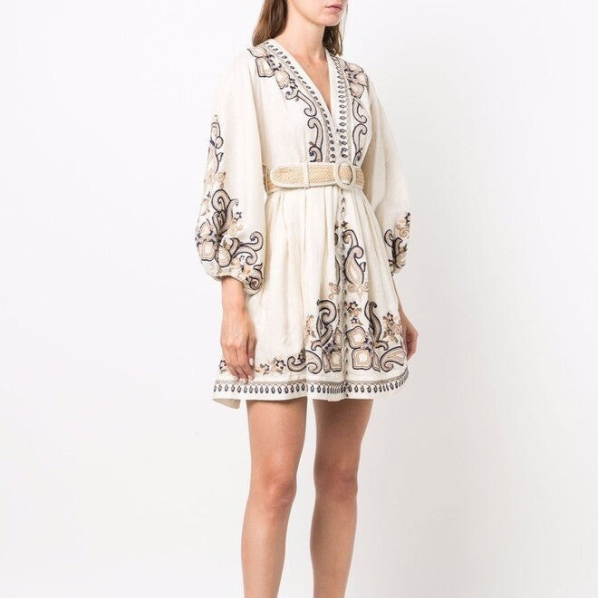Maya | Embroidered Boho Summer Dress - ginlerie 6