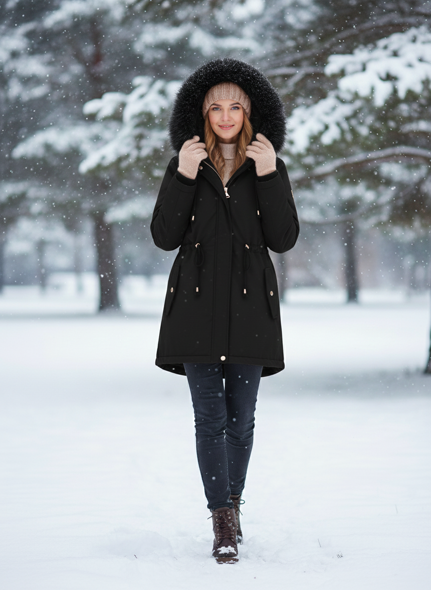 Maya | Faux-Fur Lined Parka Coat - ginlerie 2