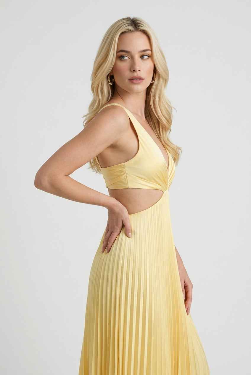 Maya | Flowing Pleated Summer Dress - ginlerie 1