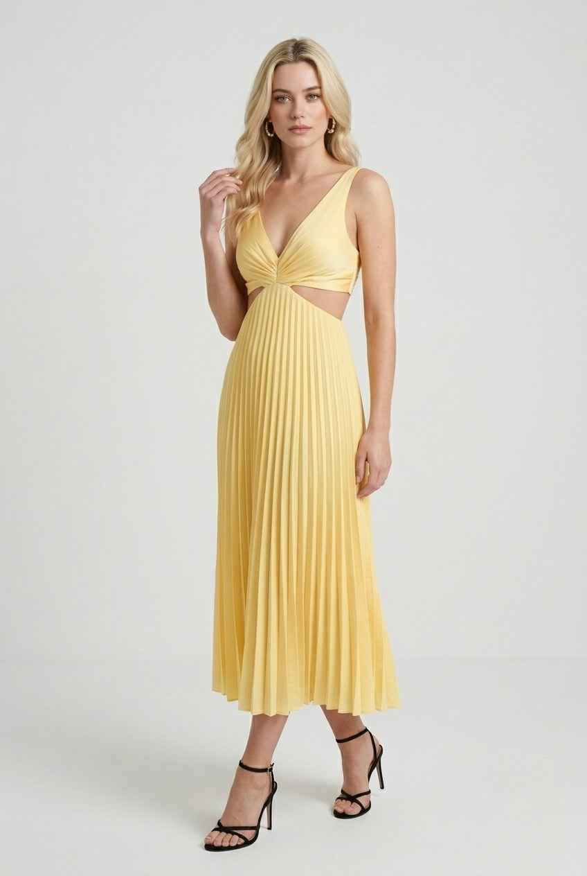 Maya | Flowing Pleated Summer Dress - ginlerie 3