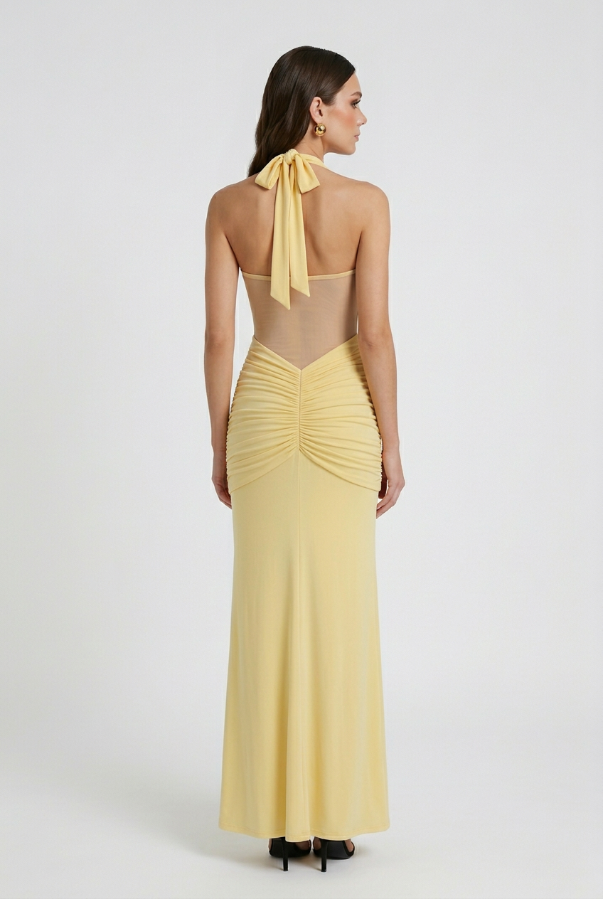 Maya | Halter Maxi Dress - ginlerie 4