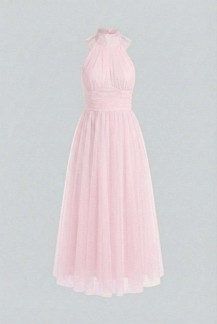 Maya | Halter Midi Dress - ginlerie 0