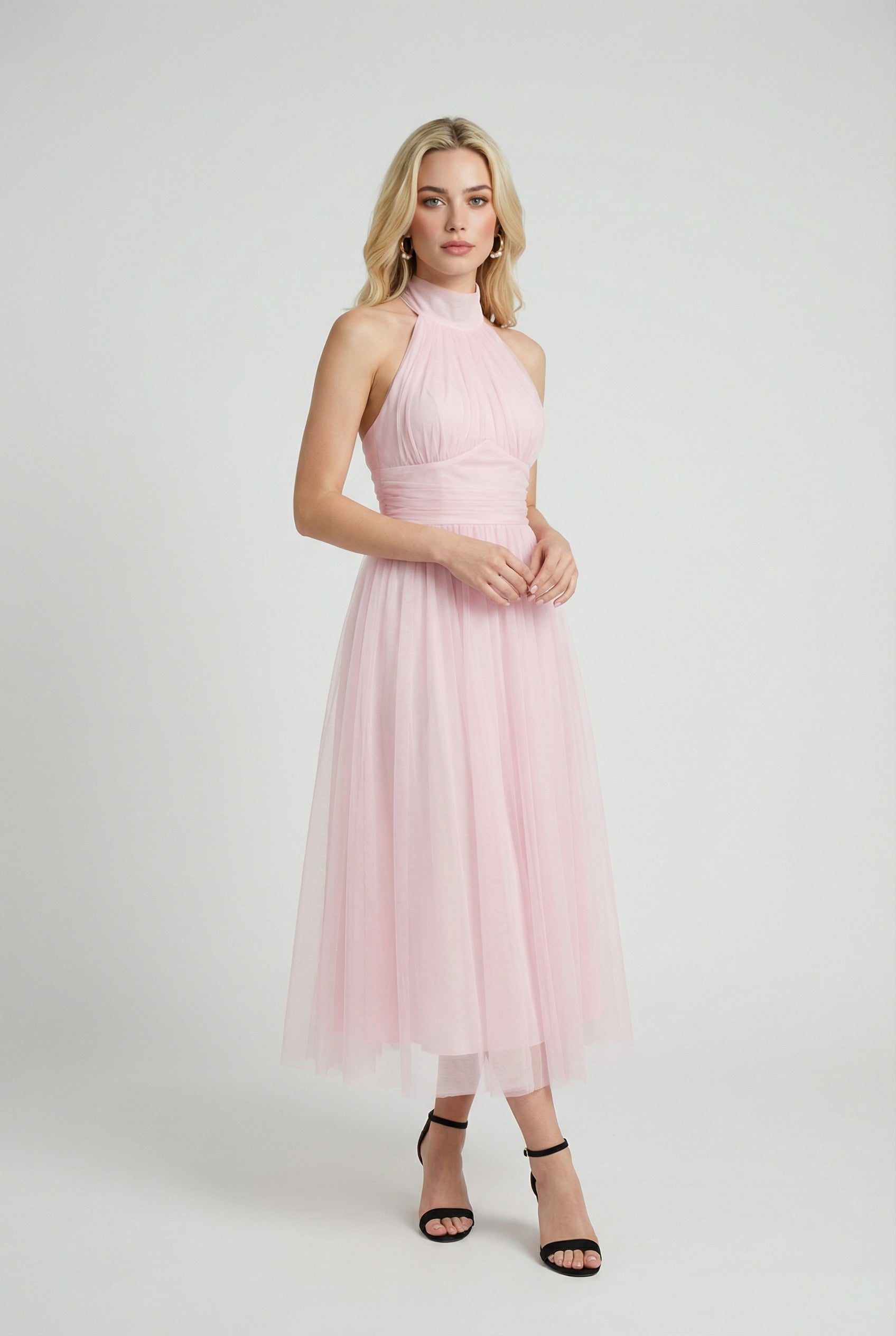Maya | Halter Midi Dress - ginlerie 2